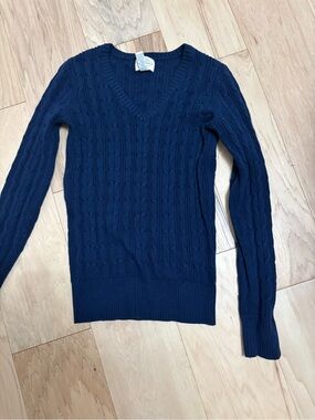 Saint John's Bay Navy Open-Knit Top